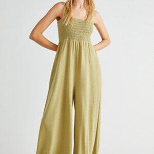 Free People Homecoming Jumper in Willow Green